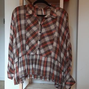 Free People Pleated Shirt